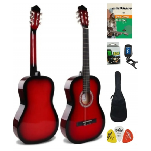 Klasik Gitar 4/4 Tamboy Gitar+kılıf+pena+akort Cihazı