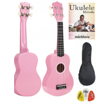 54 Cm Soprano Pembe Ukulele Kılıf Metot Ve Pena